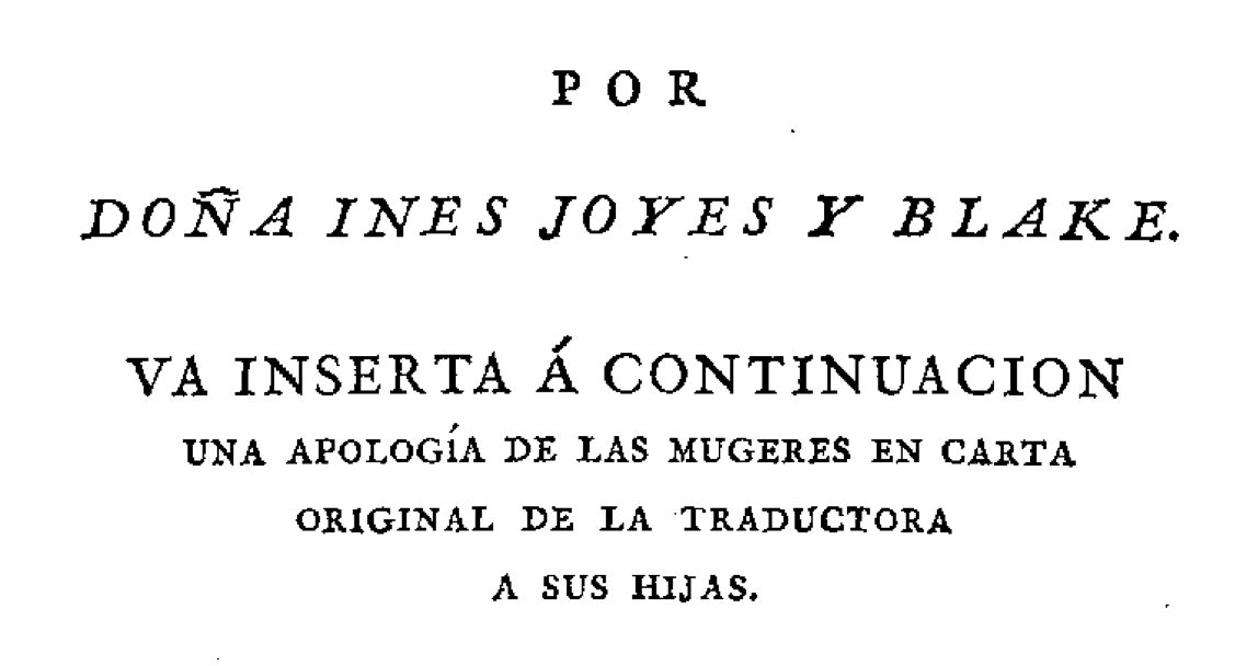 An image from a work by Inés Joyes y Blake